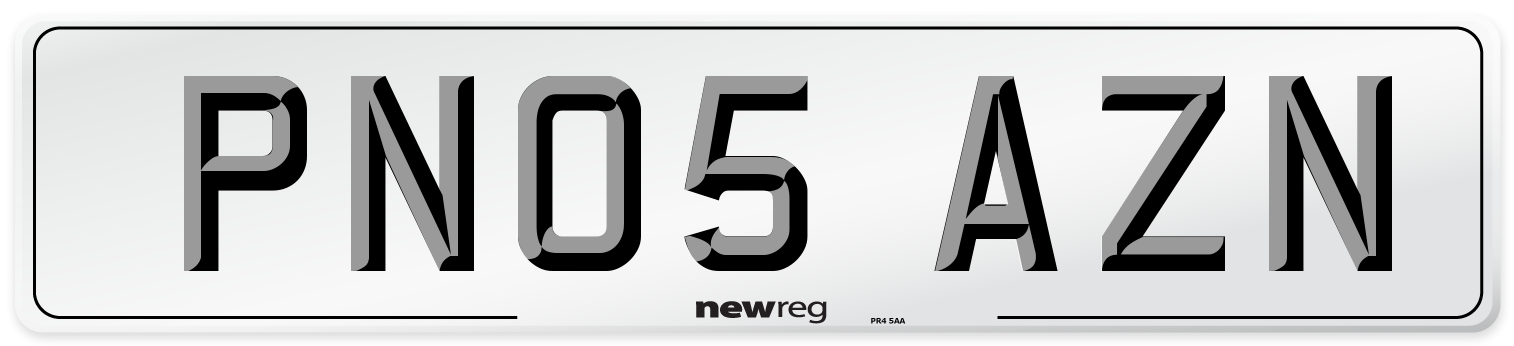 PN05 AZN Number Plate from New Reg